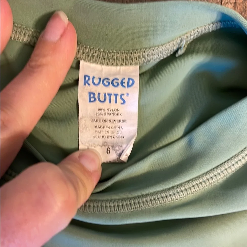 Rugged Butts Green Long Sleeve Shirts and Patterned Shorts Set Size 6 - Picture 7 of 12